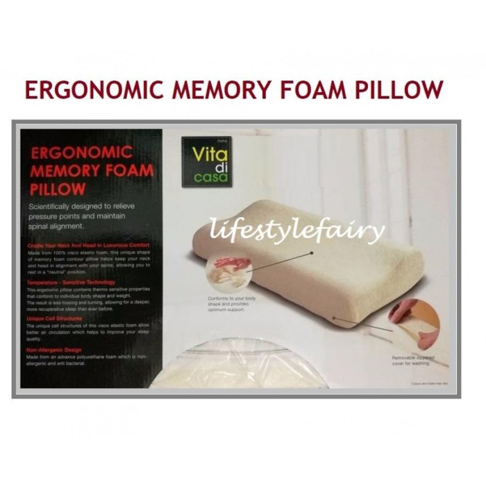 Pillow cervical ergonomic neck relief cushion lab