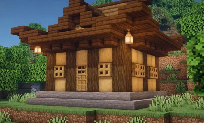 Minecraft maison japonaise plan