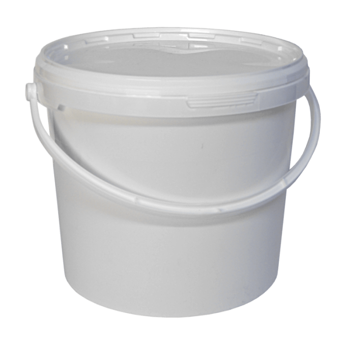 Small bucket plastic lid red paint manufacturers details