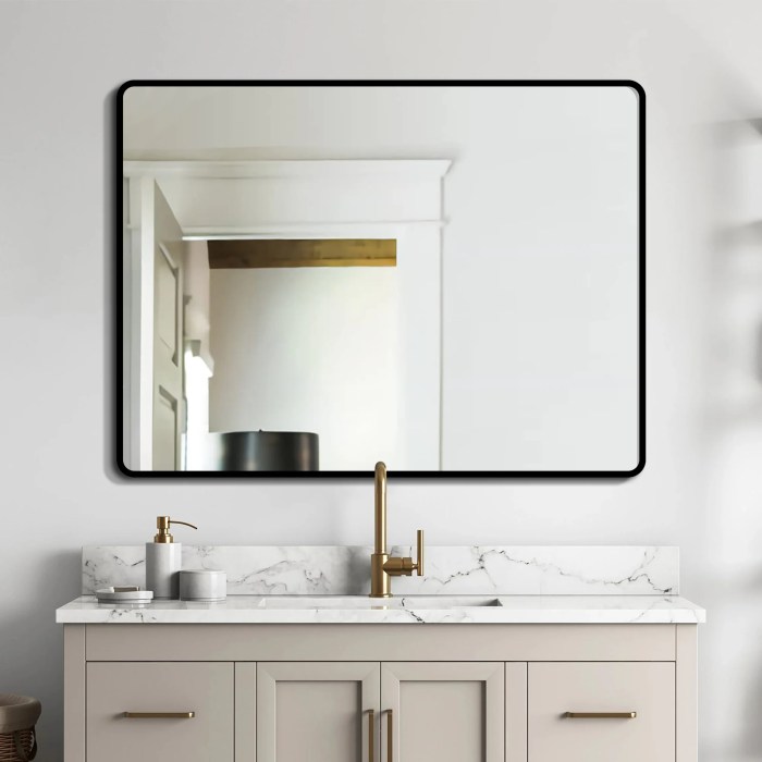 Bathroom mirror frame builder grade diy