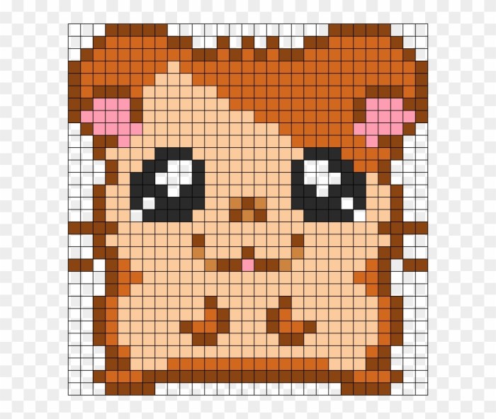 Pixel art nourriture kawaii facile