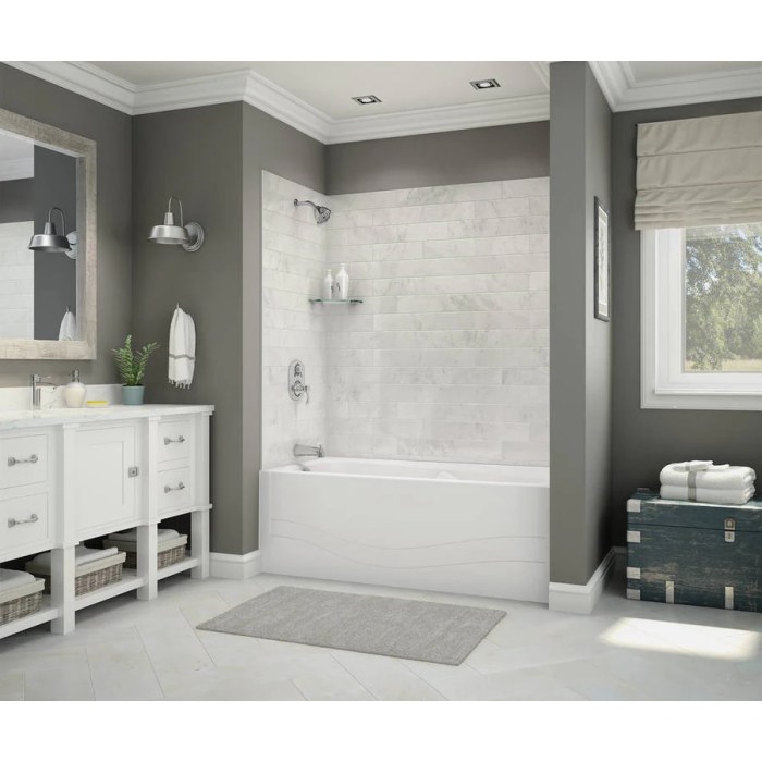 Surround flexstone surrounds alaskan ivory lowes bathtub alcove bathroom royale wayfair adhesive adaptable