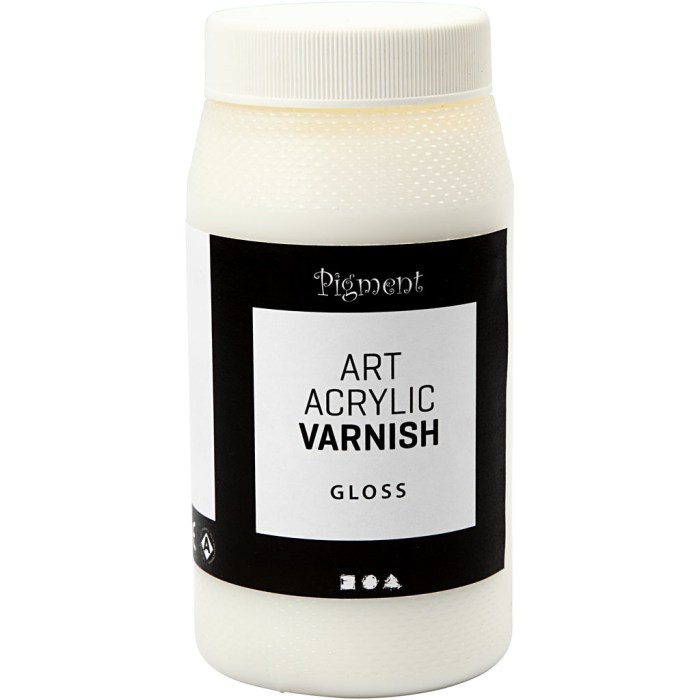 Varnish acrylic painting