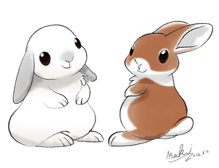 Dessin de lapin trop mignon