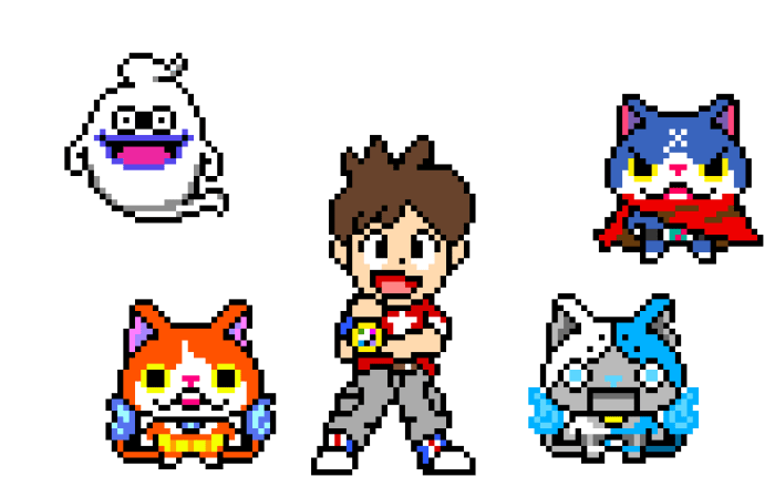 Pixel art yo kai watch