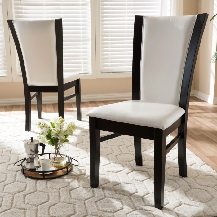 White dining chair contemporary