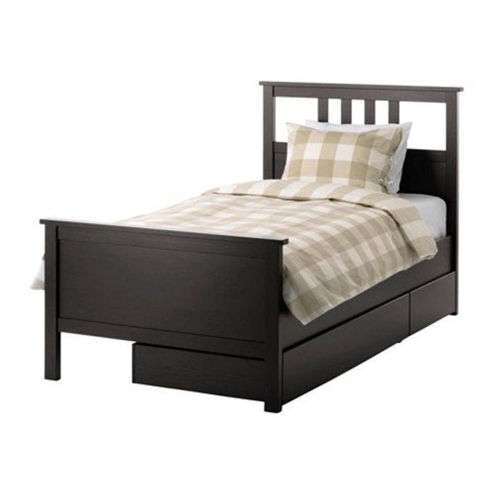 Ikea bed twin frame size brown high walmart