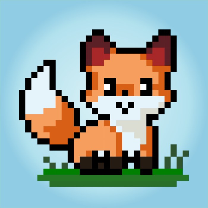 Pixel art a imprimer animaux