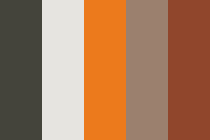 Salon gris et orange