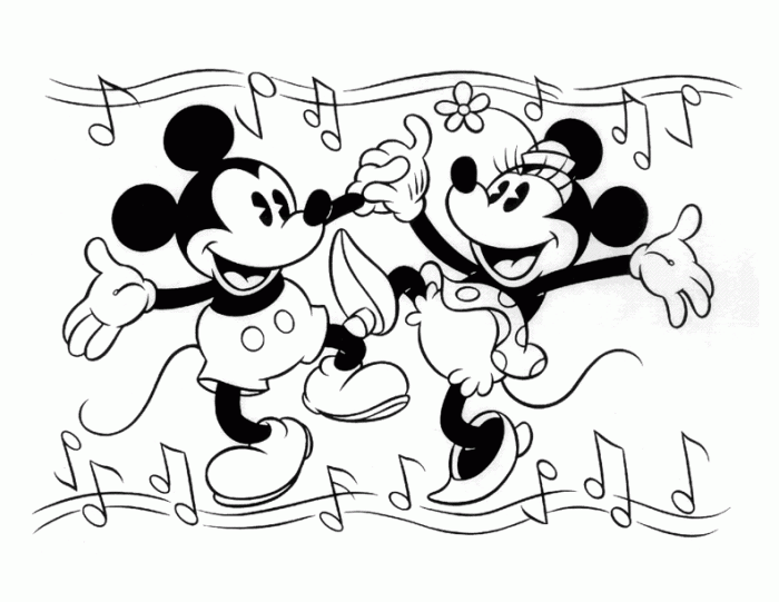 Tableau mickey noir et blanc