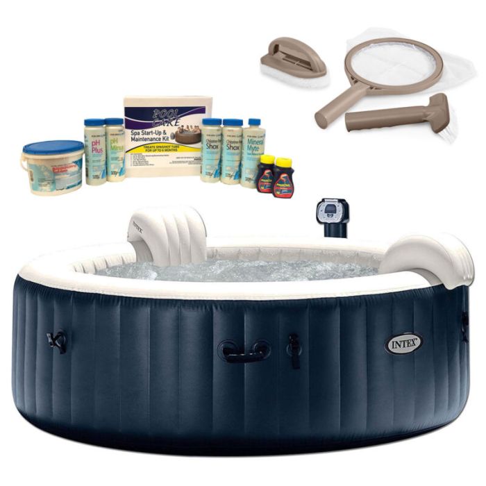 Spa intex person jacuzzi tub hot inflatable purespa pure portable bubble heated gonflable sur model cloudfront tubs ebay vu