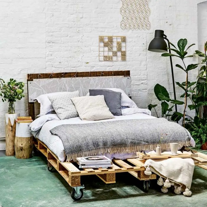 Bed pallet queen frame size frames wooden screws slat stacked pieces been pallets boundary sided thick wide four line using