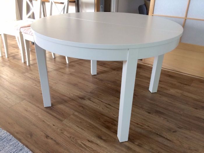 Round bjursta ikea table oak extendable dining ended ad has