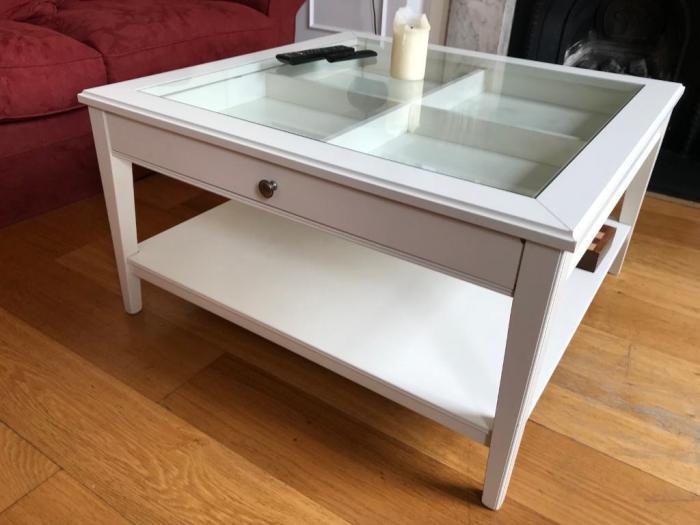 Desk trestle ikea table white glass vika ebay display artur furniture desks diy saved hack