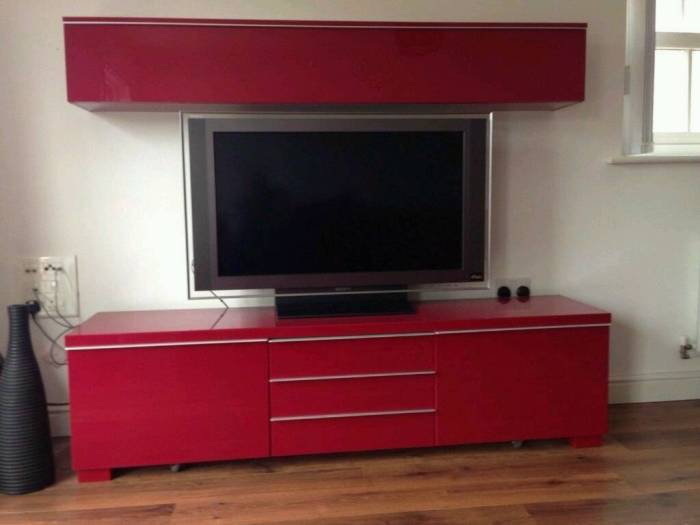 Meuble tv rouge ikea