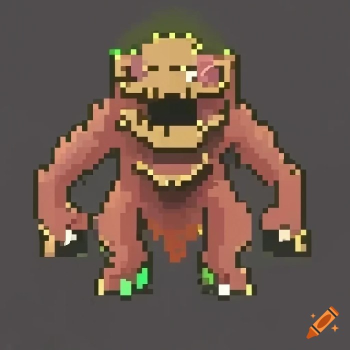 Pixel art minecraft monstre