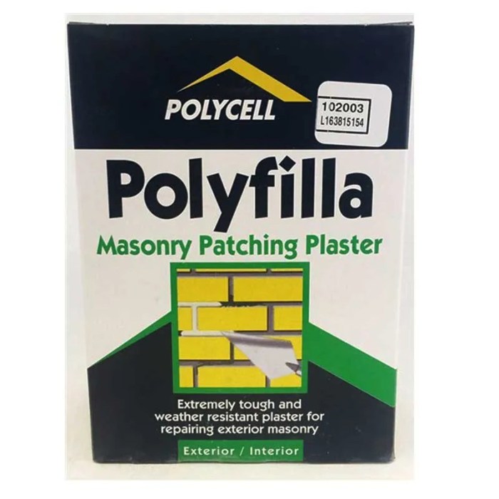 Filler polyfilla polycell mixed