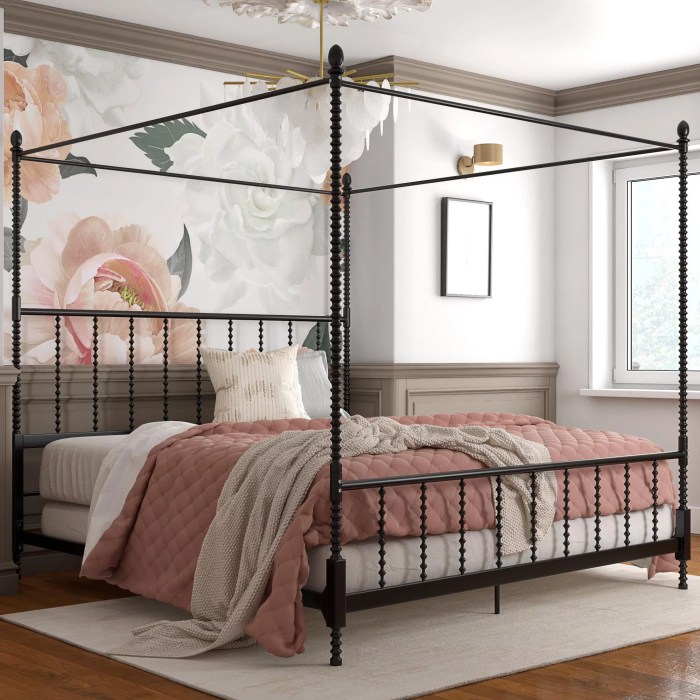 Canopy bed wooden frame wood choose board