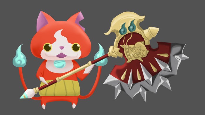 Pixel art yokai watch jibanyan