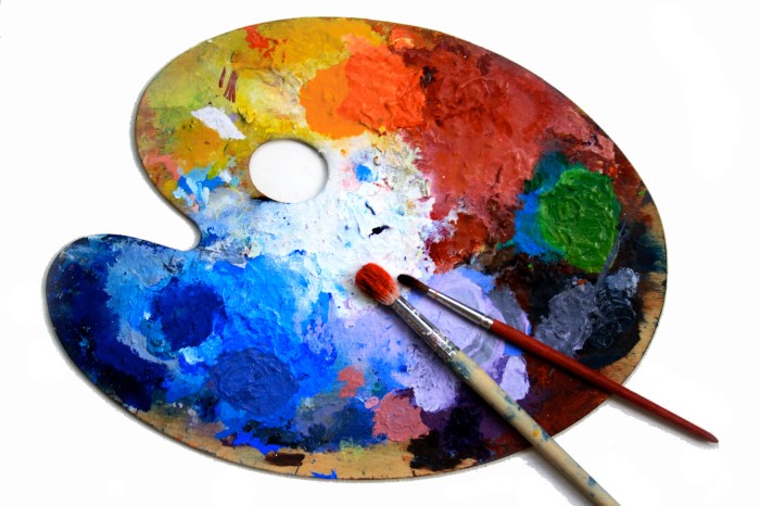 Photo de palette de peinture