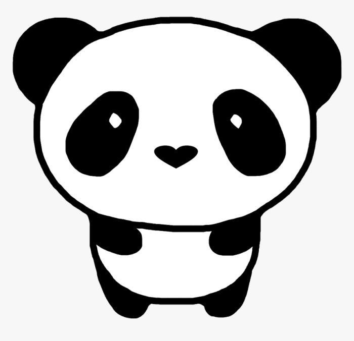 Dessin panda kawaii facile