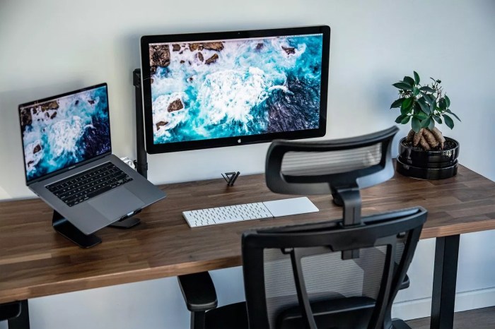 Setup decor desk workspaces