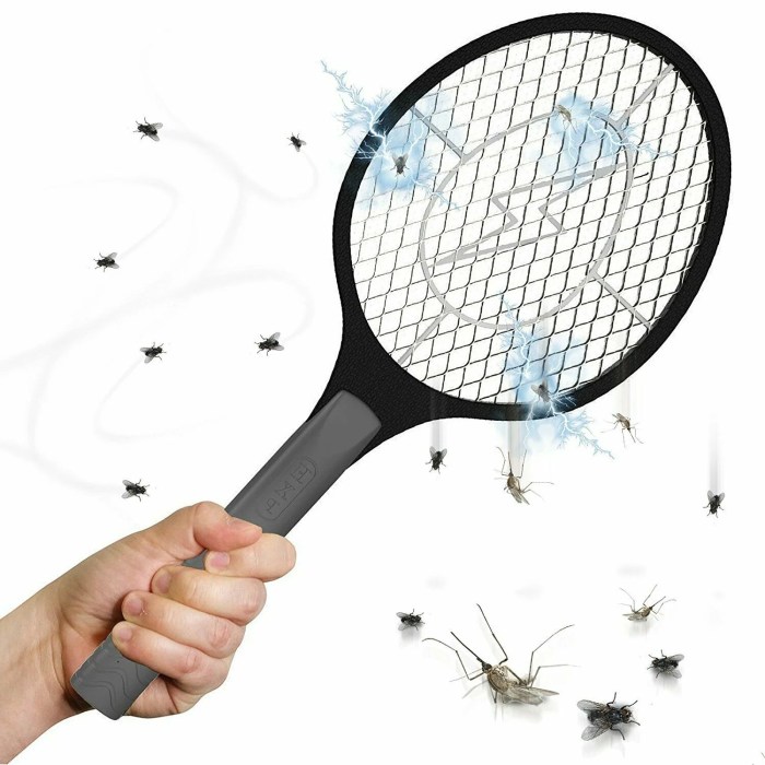 Racket mosquito electric bug swatter garden insect pest fly anti flying hand zapper killer