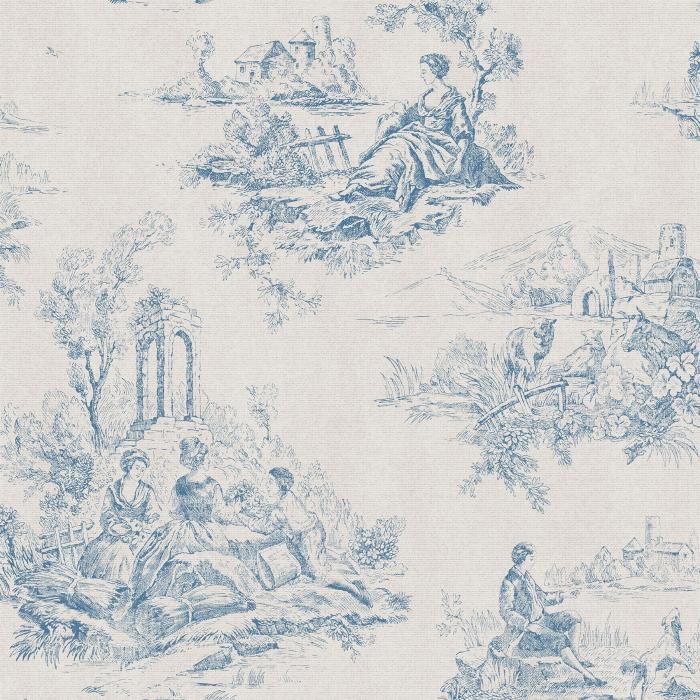 Jouy toile paars stof toiles casadeco