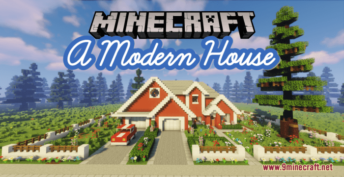 Map maison moderne minecraft