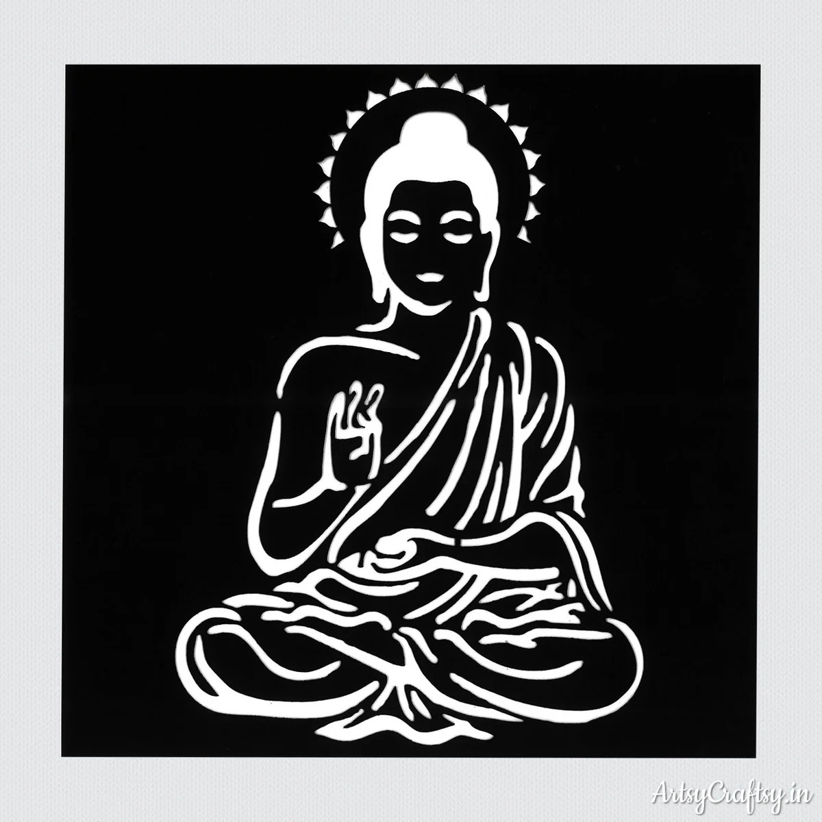 Buddha stencil clipart stencils webstockreview sp