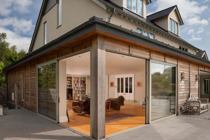 Pocket doors door external homes busy street traditional