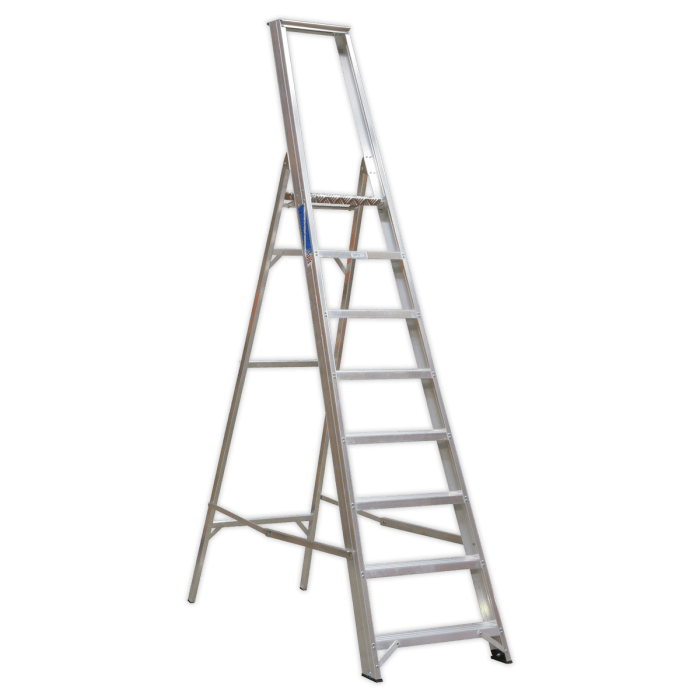 Ladder stairs ladders aide ideal security safety use top stabilizer way safely staircase stairwell diy amazon aluminum roof safe work