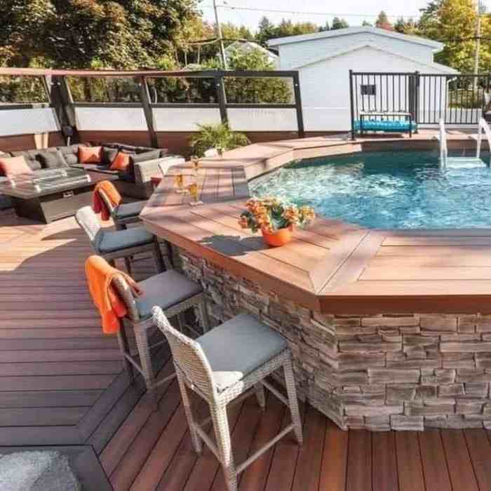 Pool ground above landscaping pools ideas around landscape inground swimming designs semi backyard nice stylish deck budget decks garden outdoor