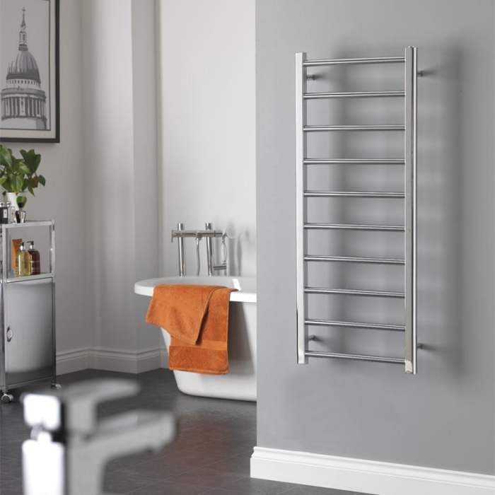 Towel rail heated 1200 square victoriaplum