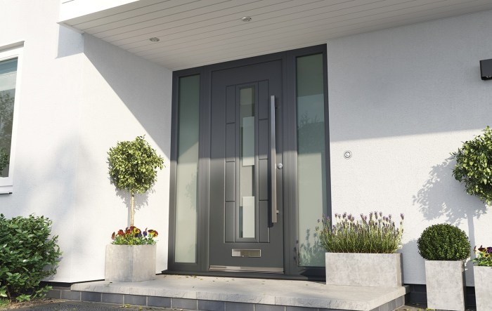 Doors front grey door ral7016 anthracite pvc rosewood composite upvc contemporary google porch modern search windows ideas entrance house exterior