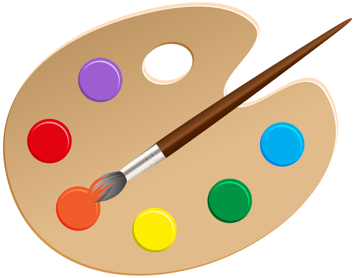 Palette paint clipart library cartoon