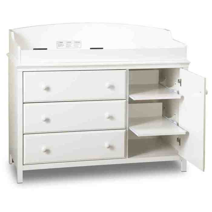 Baby changing table white wood shore south cotton candy tables drawer furniture station dresser pure toys sears wholesale drawers products