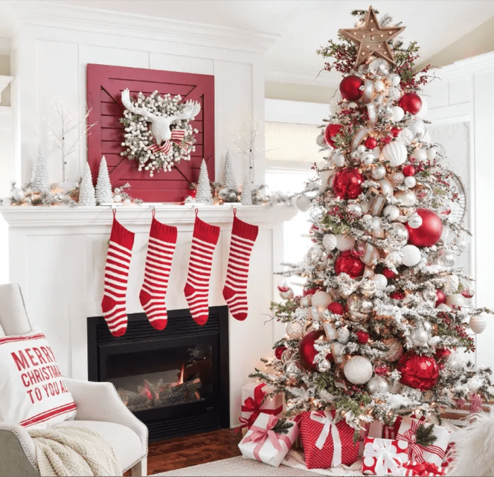 Tree christmas ideas decorating decoration trees artificial white top aluminum xmas indoor decorations easy trends flocked navidad idea decorated con