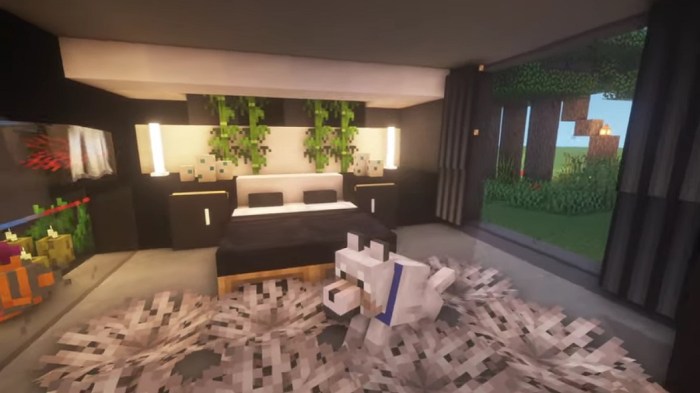 Chambre minecraft moderne