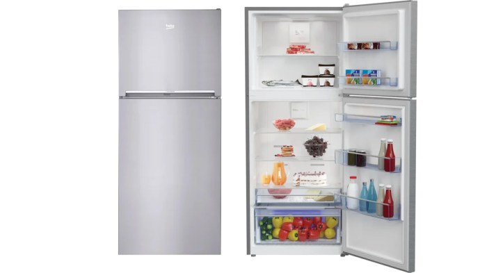 Beko fridge freezer american style silver johnlewis