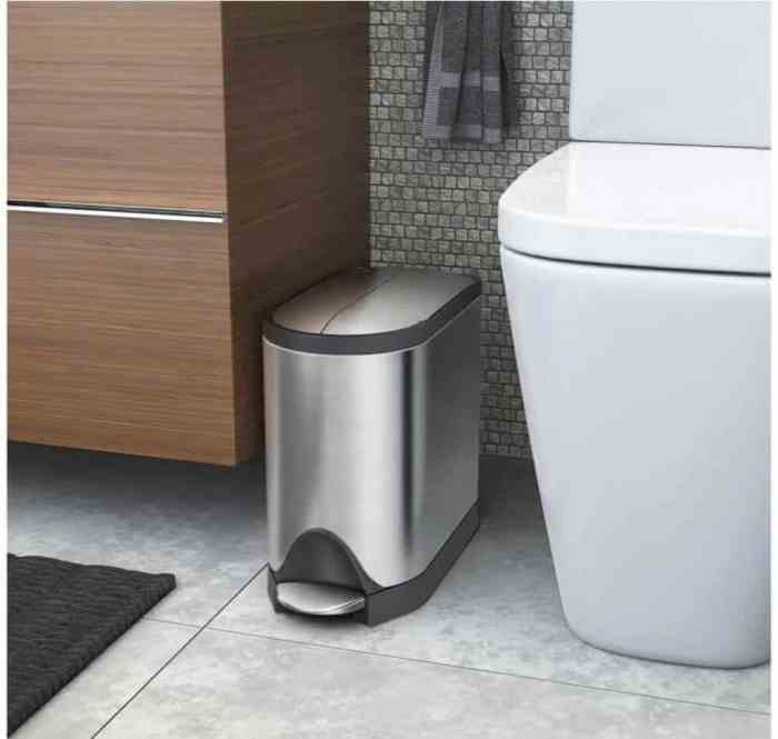 Trash step stainless steel gallon inner bin itouchless plastic bathroom share removable bucket gal pedal liter unoclean