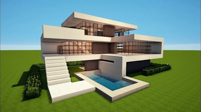 Minecraft modern house build casa tutorial