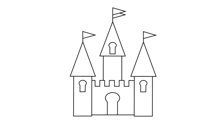 Castle drawing draw step kids bforball lessons