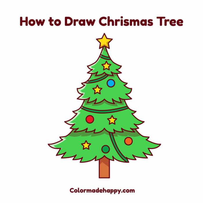 Christmas tree draw trees drawing drawings easy cristmas fir drawn clipart step wikihow orange getdrawings steps inside designs calendar paintingvalley