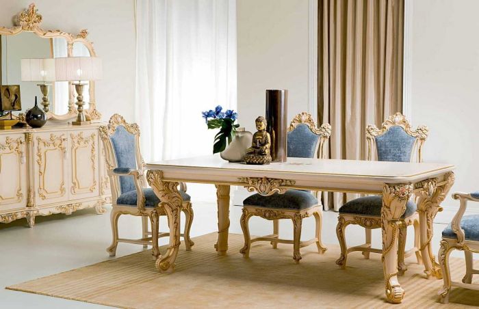 Dining furniture room classic italian tables handmade luxury table cabinet chairs sets l31 cm display choose board