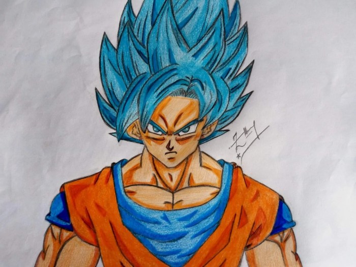 Dessin dragon ball z facile goku