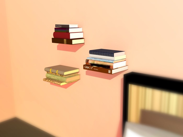 Shelves invisible bookshelf bookshelves screws anchors selling floating rupee