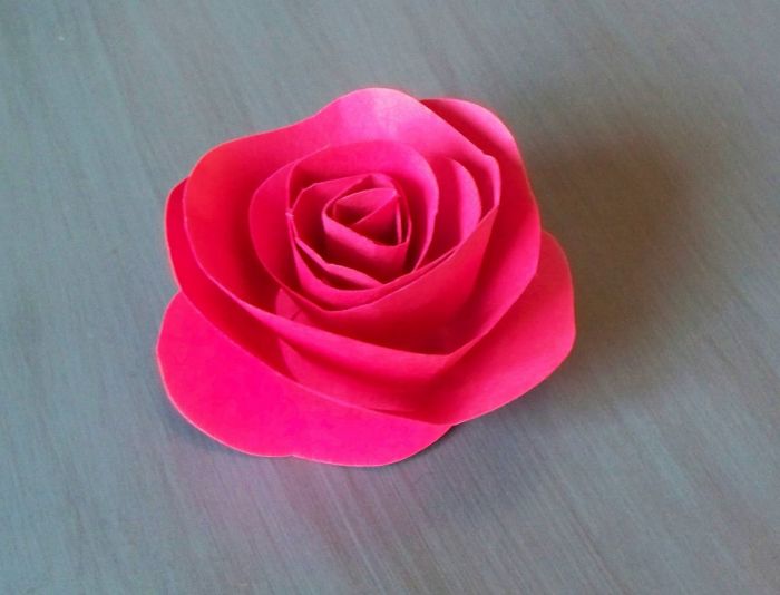 Rose en papier facile