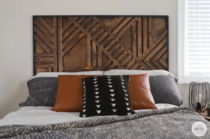 Headboard wood diy rustic ideas headboards wooden bed build make stained barn bedroom plans chic white yet cheap hgtv homemade