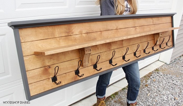 Coat rack diy rustic